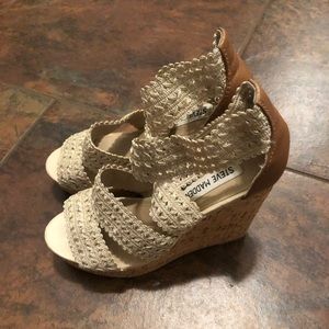 Steve Madden Nude Cork Wedge